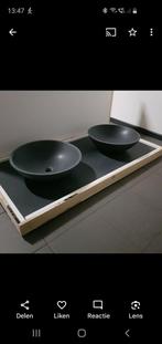 Wastafeltablet met dubbele waskom, Huis en Inrichting, Badkamer | Badkamermeubels, Ophalen, Overige typen, Nieuw, Minder dan 100 cm