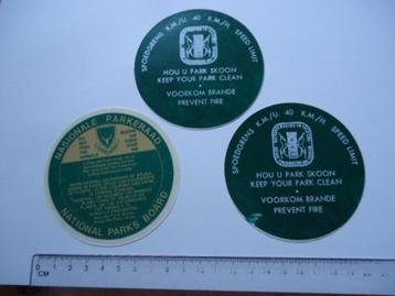 sticker oud ZUID AFRIKA Safari wildpark wild park retro 3x beschikbaar voor biedingen