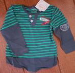 Maat 74 * Dirkje longsleeve groen/grijs *NIEUW*, Kinderen en Baby's, Babykleding | Maat 74, Dirkje, Nieuw, Ophalen of Verzenden