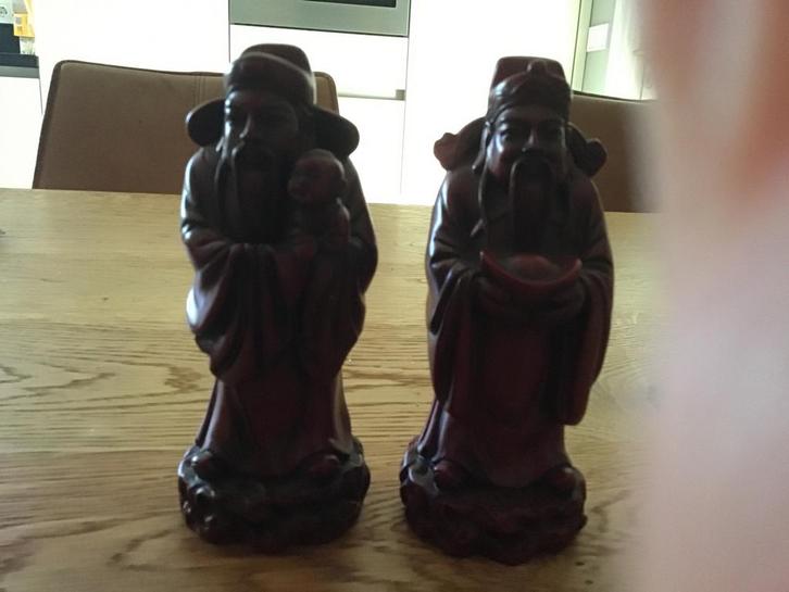 Twee Chinese beeldjes van steen, Antiek en Kunst, Kunst | Niet-Westerse kunst, Ophalen of Verzenden