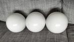 3 witte glazen bollen voor  bollamp, Huis en Inrichting, Ophalen of Verzenden, Zo goed als nieuw