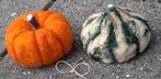 Genaaldvilte Pompoenen - Herfstdecoratie wol handgemaakt, Ophalen of Verzenden, Nieuw, Overige typen, Wolvilt