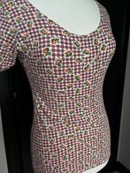 Prizzi Top stretch shirt maat S met print, Ophalen of Verzenden, Zo goed als nieuw, Korte mouw, Maat 36 (S)