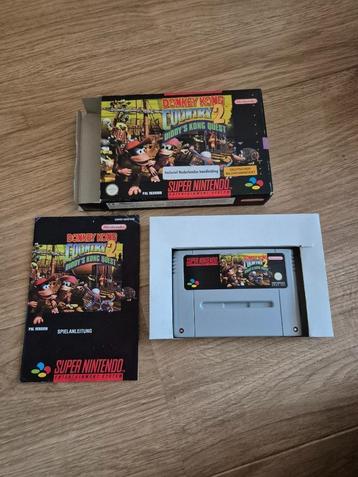 Super nintendo snes game donkey kong country 2 compleet  beschikbaar voor biedingen
