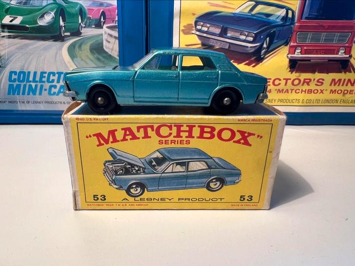 Matchbox Lesney Nr.53c Ford Zodiac Mk.IV, Hobby en Vrije tijd, Modelauto's | Overige schalen, Gebruikt, Auto, Ophalen of Verzenden