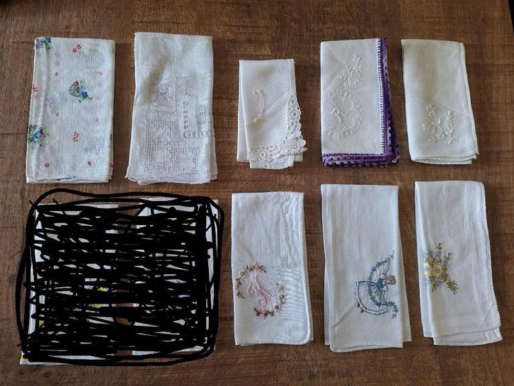 zakdoekjes, Antiek en Kunst, Antiek | Kleden en Textiel, Ophalen of Verzenden