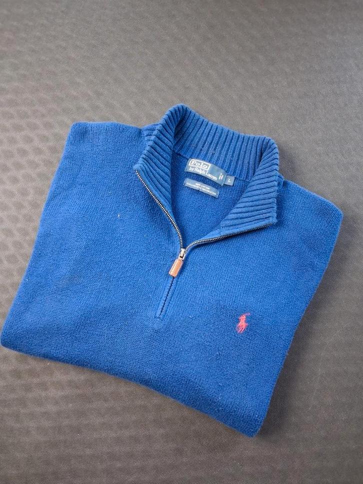 Ralph Lauren Quarter Zip Blauw Heren Maat L Nieuw Origineel, Kleding | Heren, Truien en Vesten, Nieuw, Maat 52/54 (L), Blauw, Ophalen of Verzenden