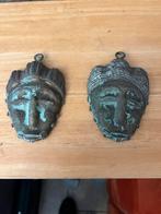 2 mooie bronze antieke hoofden, Antiek en Kunst, Ophalen of Verzenden, Brons