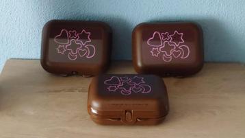 Tupperware Smartclipdoos Lunchdoos Midi Bruin Hartjes NIEUW beschikbaar voor biedingen