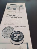 Advertentie van Droste pastilles toonbeeld 1957, Ophalen of Verzenden, Zo goed als nieuw, Overige typen