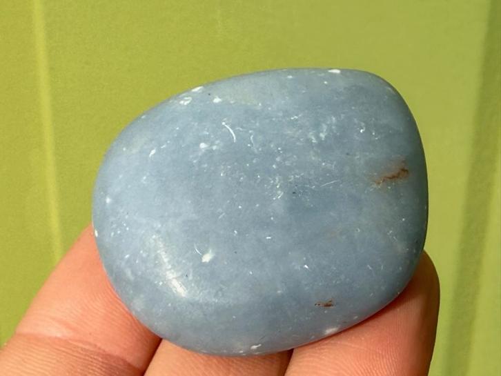 Angeliet handsteen mineralen, Verzamelen, Mineralen en Fossielen, Mineraal, Ophalen of Verzenden