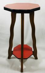Vintage houten formica bijzettafeltje plantenstand, Ophalen of Verzenden, Huis en Inrichting