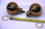 messing bollen als deurknop, Doe-het-zelf en Verbouw, Hang- en Sluitwerk, Ophalen of Verzenden, Gebruikt, Koper of Messing, Overige typen