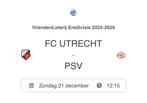 1x fc utrecht - psv bunnikside, Losse kaart, Eén persoon, December
