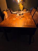 Uitschuifbare eettafel 179x99 naar 240 masief eiken, Huis en Inrichting, Tafels | Eettafels, Landelijk, Vijf personen of meer