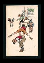 Bokspringen kinderen illustrator Jan Lutz, Ophalen of Verzenden, 1920 tot 1940, Ongelopen, Kinderen