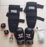 Taekwondo handschoenen maat 10, beenbeschermers enz, Sport en Fitness, Vechtsporten en Zelfverdediging, Maat S, Ophalen, Gebruikt