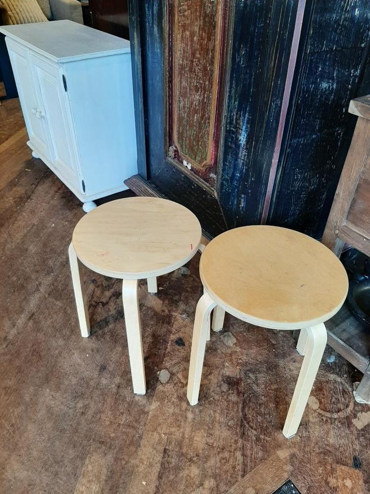 Frosta houten kruk, Huis en Inrichting, Krukjes, Gebruikt, Hout, Ophalen