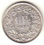 Zwitserland - 1 Frank 1931 B zilver 835/1000 - KM#24, Postzegels en Munten, Munten | Europa | Niet-Euromunten, Verzenden, Overige landen