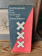 Stadtplan plattegrond amsterdam jaren 50, Gelezen, Ophalen of Verzenden, Landkaart, 1800 tot 2000