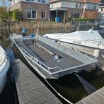 Aluminium Jon met 60pk Yamaha, Watersport en Boten, Vis- en Consoleboten, Ophalen, Gebruikt, 6 meter of meer, Aluminium