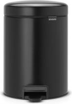 Brabantia NewIcon Prullenbak - 5 l - Matt Black, Huis en Inrichting, Woonaccessoires | Prullenbakken, Minder dan 50 cm, Met pedaal