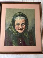 Geborduurd oude dame, Huis en Inrichting, Woonaccessoires | Schilderijen, Tekeningen en Foto's, 50 tot 75 cm, Ophalen of Verzenden
