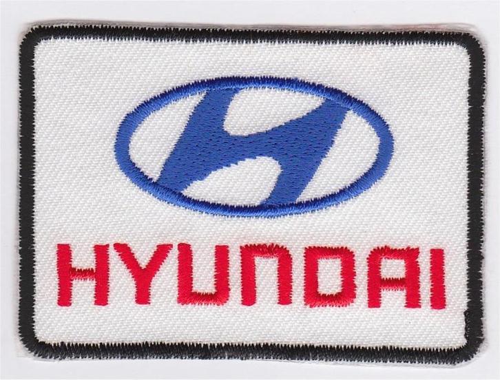 Hyundai stoffen opstrijk patch embleem #1, Verzamelen, Automerken, Motoren en Formule 1, Nieuw, Auto's, Ophalen of Verzenden