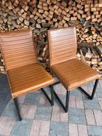 2 Retro Keukenstoelen, Huis en Inrichting, Stoelen, Gebruikt, Twee, Bruin, Ophalen of Verzenden