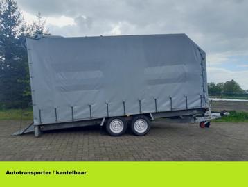 GROTE huif aanhanger / dichte gesloten autoambulance beschikbaar voor biedingen