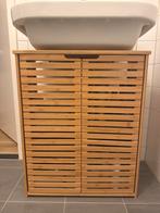 Bamboe wastafelkast 74cm hoog, Vidaxl, Vida XL, Minder dan 100 cm, Wastafelkast