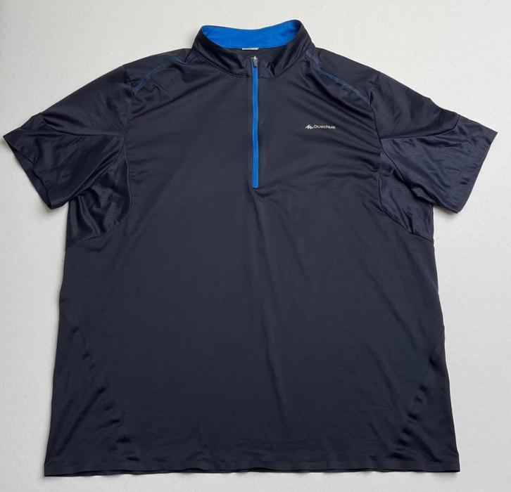 heren sportshirt Decathlon Quechua maat L, Kleding | Heren, Sportkleding, Zo goed als nieuw, Maat 52/54 (L), Blauw, Ophalen of Verzenden