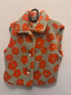 Shein bodywarmer oranje/lime groen bloemen - Maat M, Kleding | Dames, Bodywarmers, Ophalen of Verzenden, Zo goed als nieuw, Maat 38/40 (M)