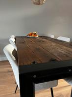 Houten eettafel, Ophalen, 200 cm of meer, 50 tot 100 cm, Zo goed als nieuw