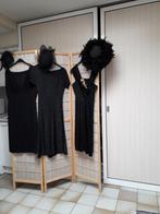 3  VINTAGE jurken ..crepe/  kamgaren / moiree, Ophalen of Verzenden, Zo goed als nieuw, Maat 38/40 (M)