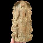 Grote Gandhara Hariti Sculptuur Kolom Bodemvondst 200 v.Chr, Ophalen of Verzenden