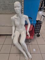 Witte etalagepop, Ophalen of Verzenden, Met wielen, Gebruikt