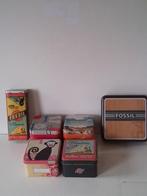 Zes Fossil blikjes, Ophalen of Verzenden, Gebruikt, Overige