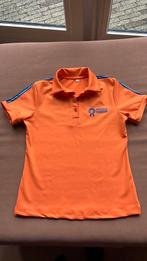 Paardenpraat tv rijshirt nieuwstaat /oranje - blauw -wit, Dieren en Toebehoren, Paardrijkleding, Kinderen, Ophalen of Verzenden