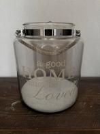 Glazen Windlicht, Huis en Inrichting, Woonaccessoires | Stolpen, Ophalen, Zo goed als nieuw