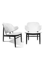 Lucia Lounge Stoel - Set van 2 - Zwart, Wit, Huis en Inrichting, Hout, Twee, Wit, Nieuw