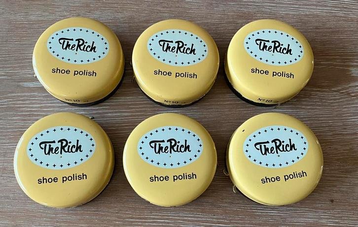 THE RICH shoe polish N 10 zwart 1966, Verzamelen, Blikken, Nieuw, Overige, Overige merken, Ophalen of Verzenden