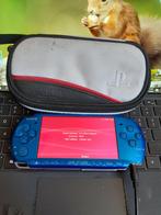 PSP 3004 + USB Lader (6.61 ARK-4 Firmware), Ophalen of Verzenden, Zo goed als nieuw, Blauw, PSP 3000