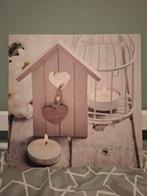 Schilderij met lampjes, Huis en Inrichting, Minder dan 50 cm, Ophalen of Verzenden, Zo goed als nieuw, Schilderij