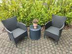 Twee tuinstoelen met bijzettafel, Tuin en Terras, Tuinsets en Loungesets, Ophalen, Gebruikt