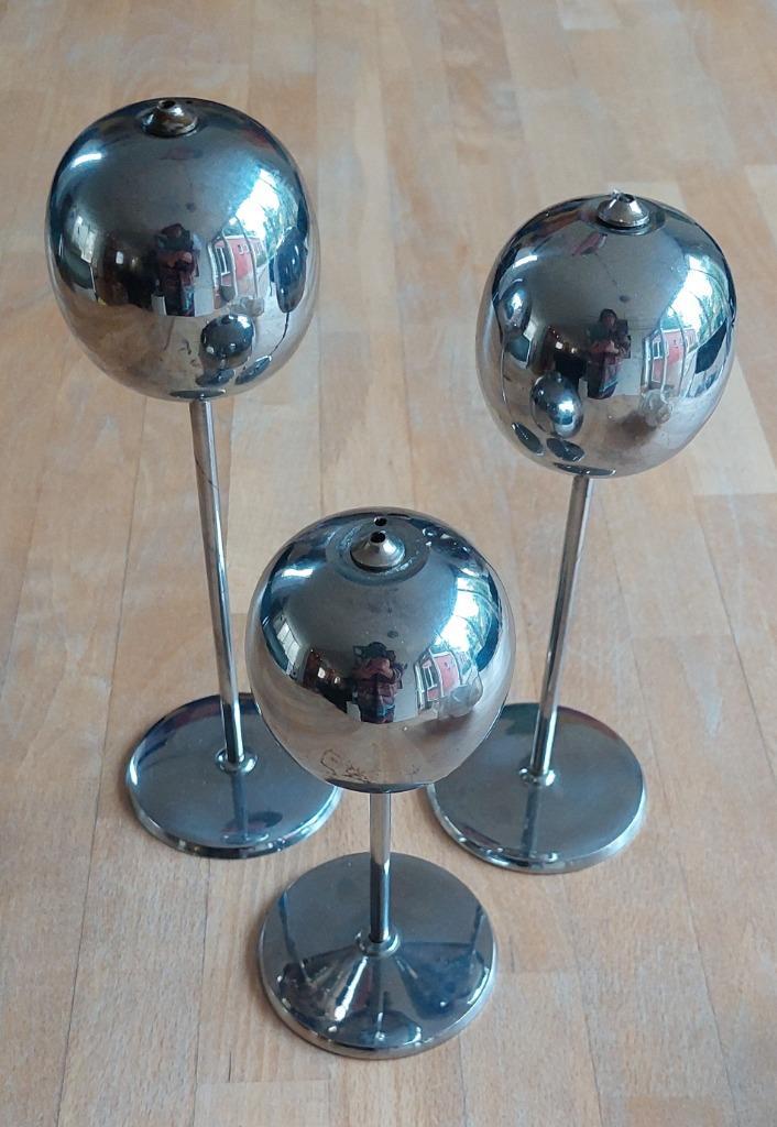 Drie olielampjes Scandinavisch design, Antiek en Kunst, Antiek | Lampen, Ophalen of Verzenden