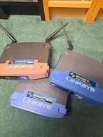 Drie Linksys routers / acces point, Computers en Software, Routers en Modems, Ophalen, Zo goed als nieuw, Router met modem, Linksys