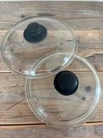 glazen pannendeksels 25 cm, Gebruikt, Ophalen of Verzenden, Glas, Keramische plaat