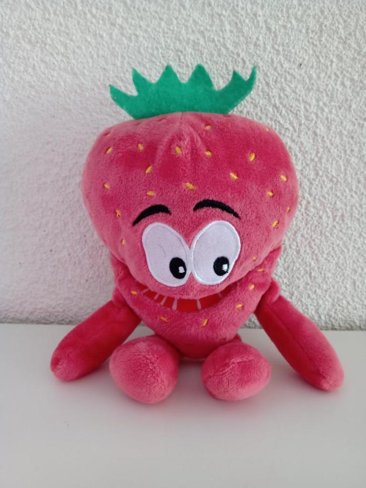 Handpop Aardbei van Jan Linders, Verzamelen, Supermarktacties, Overige supermarkten, Ophalen of Verzenden