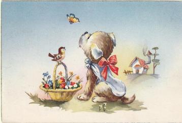 HOND VLINDER  JAREN 50 ZEER MOOIE OUDE KAART KJ391 beschikbaar voor biedingen